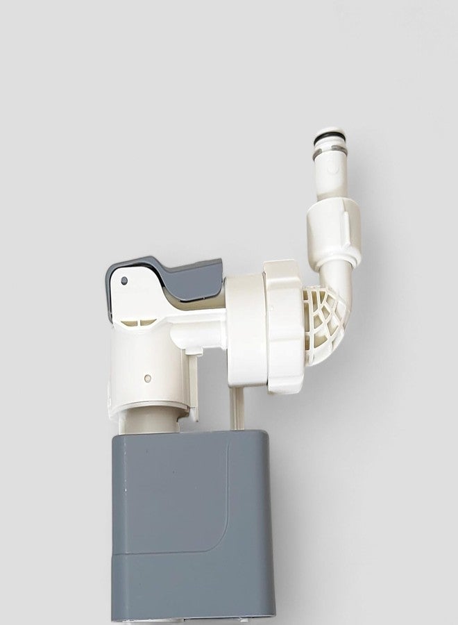 Ausam Ausum Plastic Concealed Tank Fill Inlet Valve and Flush Tank Lever Set | American Standard Bathroom Accessories | Ballcock Flush for Wall Mounted Toilet Cistern Installation and Spare Parts (White) - Image 3